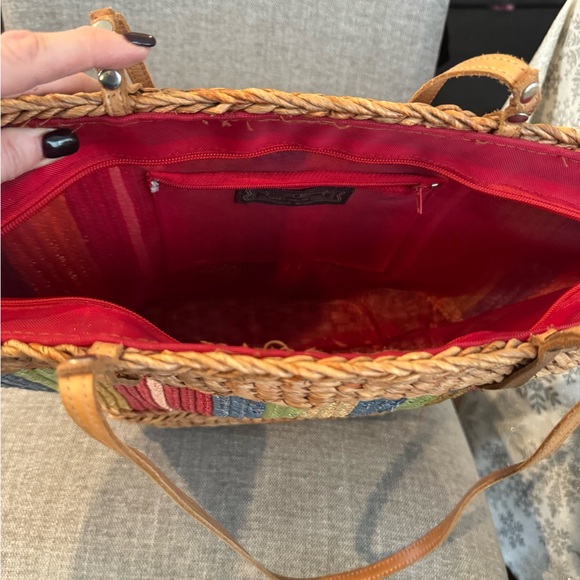 Boho Colorful Striped Woven Tote Bag - Picture 4 of 8